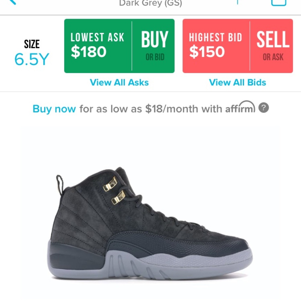 Jordan 12 Dark Grey